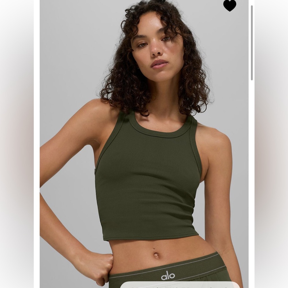 Alo Goddess Tank — Green Olive